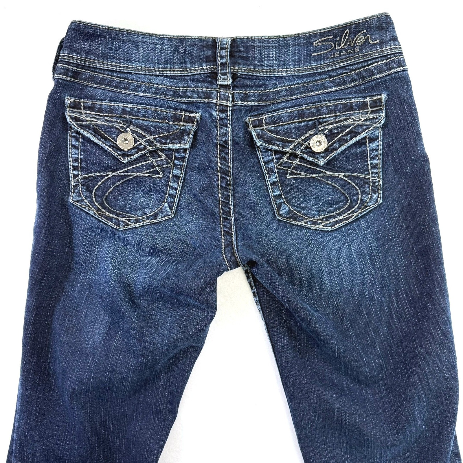 Silver Jeans Co Suki Surplus Bootcut Dark Wash Denim Jeans Womens 29x32